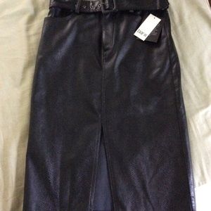 Bar III faux leather, pencil skirt. NWT